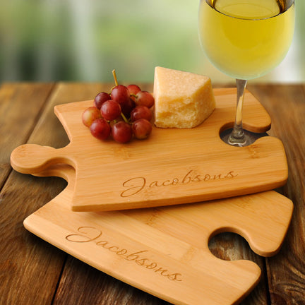 Bamboo Puzzle Cutting Board Set - PersonalizationPop Test Store