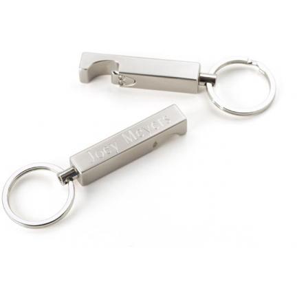 Brushed Key Chain Bottle Opener - PersonalizationPop Test Store