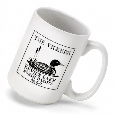 Cabin Series Coffee Mug - Loon - PersonalizationPop Test Store
