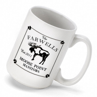 Cabin Series Coffee Mug - Moose - PersonalizationPop Test Store