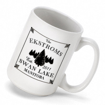 Cabin Series Coffee Mug - Spruce - PersonalizationPop Test Store