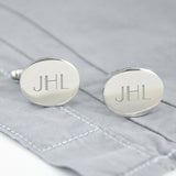 Silver Oval Cuff Links