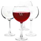Personalized Red 19 oz. Wine Glasses (Set of 4)