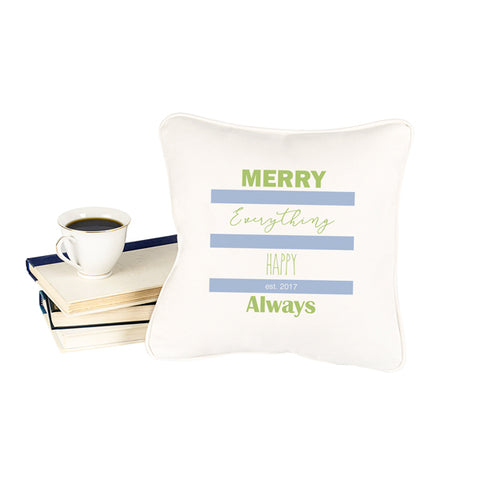 Personalized Merry Everything Happy Always Throw Pillow - PersonalizationPop Test Store
