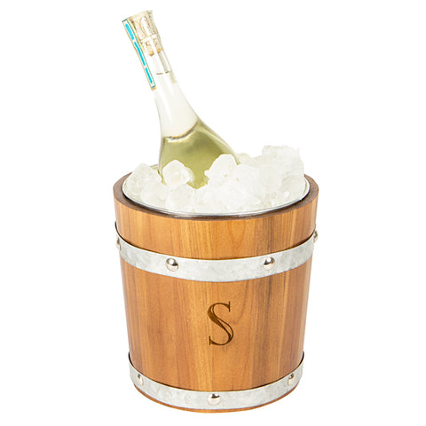 Personalized Rustic Ice Bucket