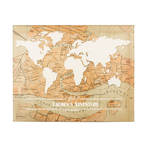 Personalized Travel the World Canvas