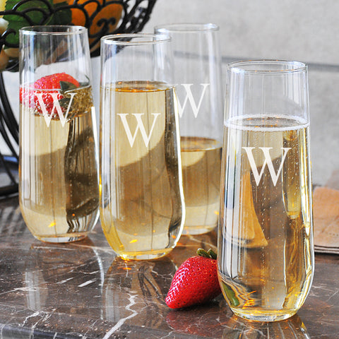 Stemless Champagne Flutes (Set of 4)