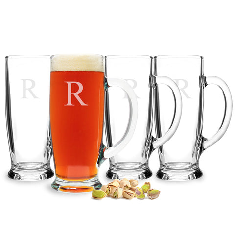 Personalized Craft Beer Mugs(Set of 4) - PersonalizationPop Test Store