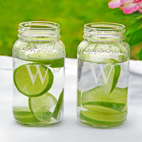 Personalized 26oz. Mason Jars (Set of 2) - PersonalizationPop Test Store