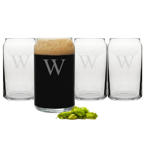 Personalized Craft Beer Can Glasses (Set of 4) - PersonalizationPop Test Store
