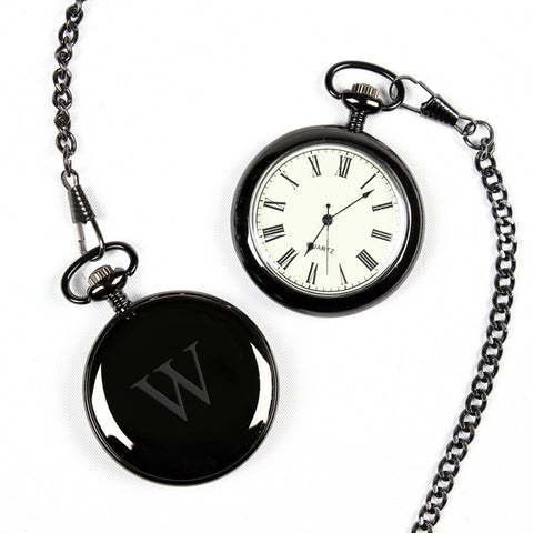 Personalized Gunmetal Finish Pocket Watch - PersonalizationPop Test Store