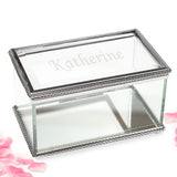 Personalized Beveled Glass Jewelry Box - PersonalizationPop Test Store