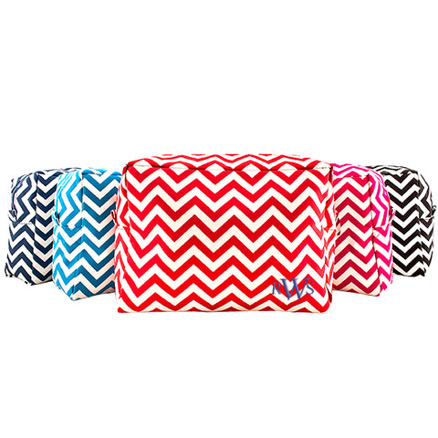 Black Chevron Spa Bag - PersonalizationPop Test Store