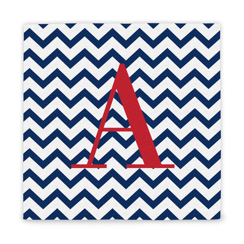 Chevron Pattern Initial Wrapped Canvas - PersonalizationPop Test Store