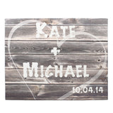 Personalized Rustic Wood Gallery Wrapped Canvas