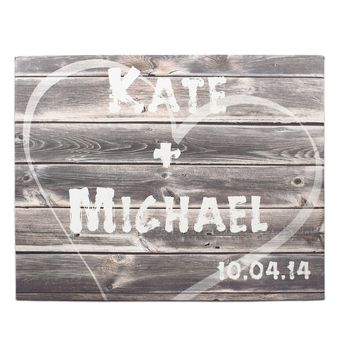 Personalized Rustic Wood Gallery Wrapped Canvas