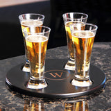Personalized Round Beer Flight Samplerw/ 4pc. Glass Set