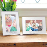 Vertical Beaded Silver Picture Frame