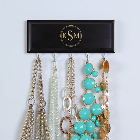 White Personalized Necklace Holder