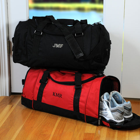 Black Deluxe Sports Duffle Bag - PersonalizationPop Test Store