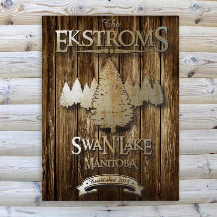 Rustic Wood Cabin Canvas Print - Spruce