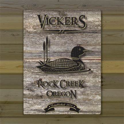 Weathered Wood Cabin Canvas Print - Loon