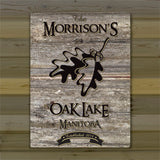 Weathered Wood Cabin Canvas Print - Oak Leaf