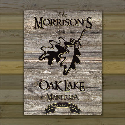 Weathered Wood Cabin Canvas Print - Oak Leaf