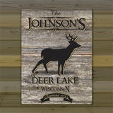 Weathered Wood Cabin Canvas Print - Stag
