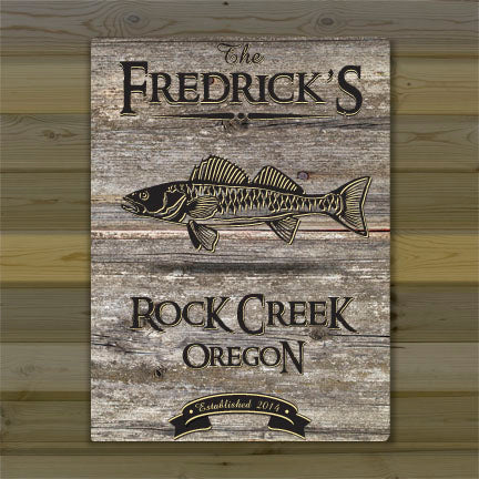 Weathered Wood Cabin Canvas Print - Walleye