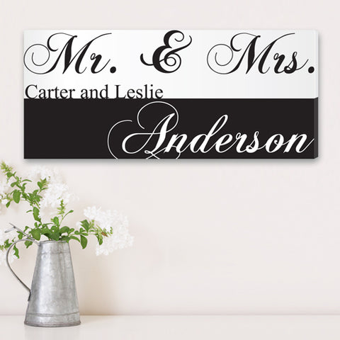 Mr. & Mrs. Couples Canvas Print