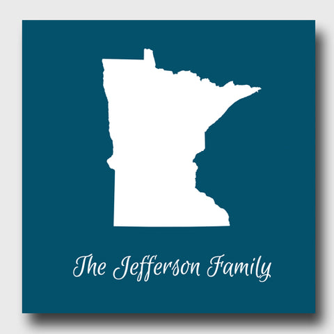 Personalized Family State Canvas - PersonalizationPop Test Store