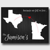 Because We Fell in Love Canvas - PersonalizationPop Test Store