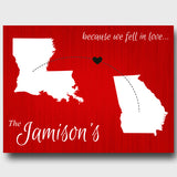 Because We Fell in Love Canvas - PersonalizationPop Test Store