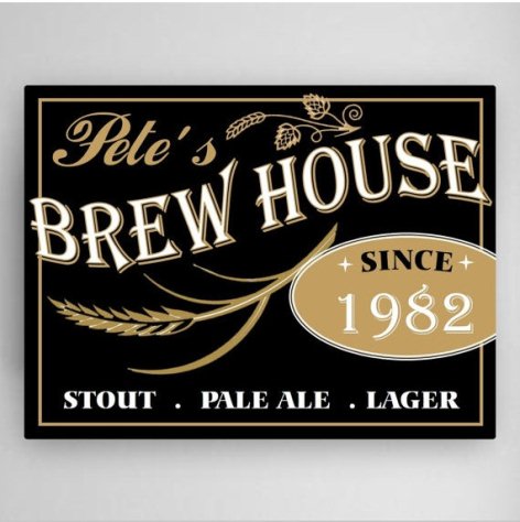 Personalized Brew House Canvas - PersonalizationPop Test Store