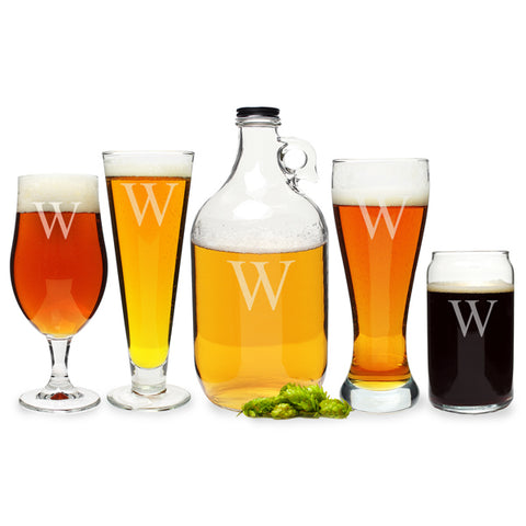 Personalized Craft Beer 5pc. Party Glassware Set - PersonalizationPop Test Store