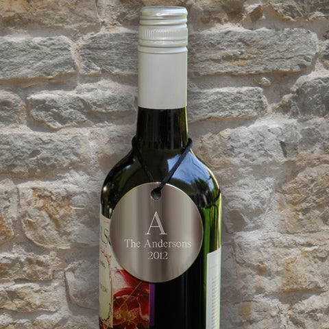 Monogram Wine Bottle Medallions Set of 2 - PersonalizationPop Test Store