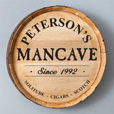 Whiskey Barrel Sign - Small Batch/Oak Aged - PersonalizationPop Test Store