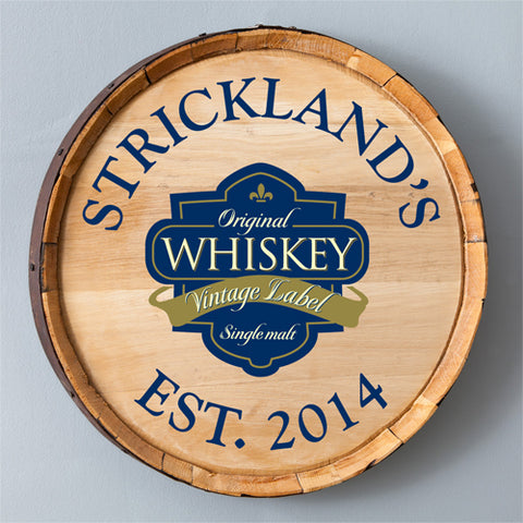 Whiskey Barrel Sign - Single Malt