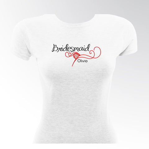 Black Tie Bridesmaid TShirt - PersonalizationPop Test Store