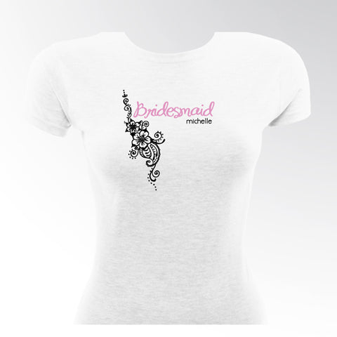 Tropical Blooms Bridesmaid TShirt