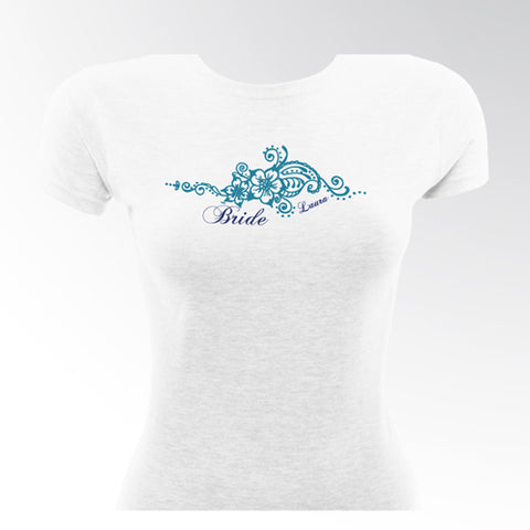 Blue Henna Bride TShirt - PersonalizationPop Test Store