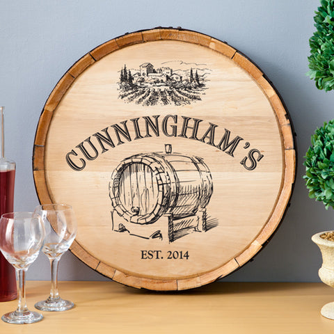 Wine Barrel Sign - Barrel of Vino