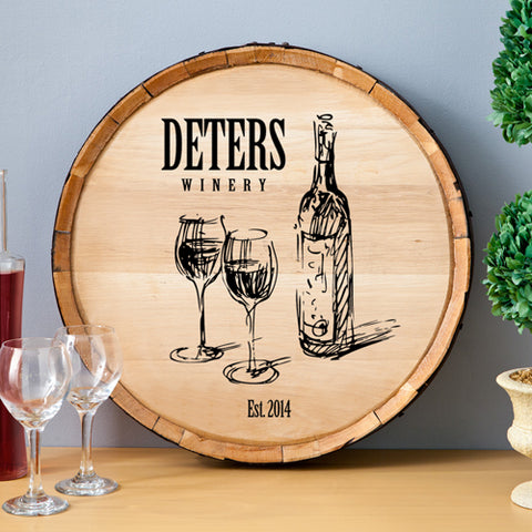 Wine Barrel Sign - Family Winery