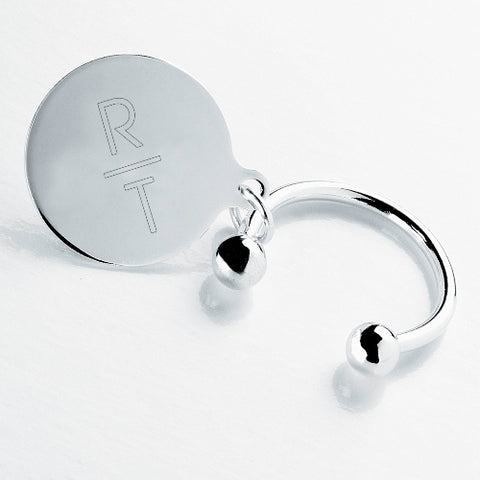 Monogram Silver Round Key Ring