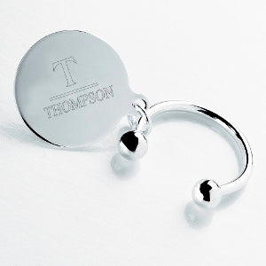 Initial & Name Round Key Ring