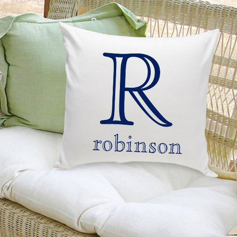 16x16 Family Name Throw Pillows - Family Initial - PersonalizationPop Test Store