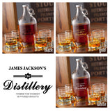 Printed Distillery Set (growler & 4 printed whiskey glasses)