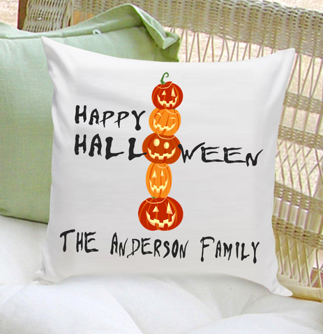 16x16 Family Name Throw Pillows - Pumpkins - PersonalizationPop Test Store