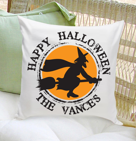 16x16 Family Name Throw Pillows - Witch - PersonalizationPop Test Store